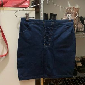 Forever 21 Lace-up Mini-skirt
